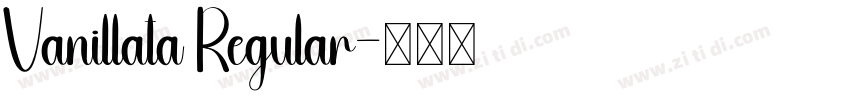 Vanillata Regular字体转换